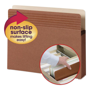 Smead® Easy Grip Pockets, 3.5" Expansion, Legal Size, Redrope, 25-box freeshipping - TVN Wholesale